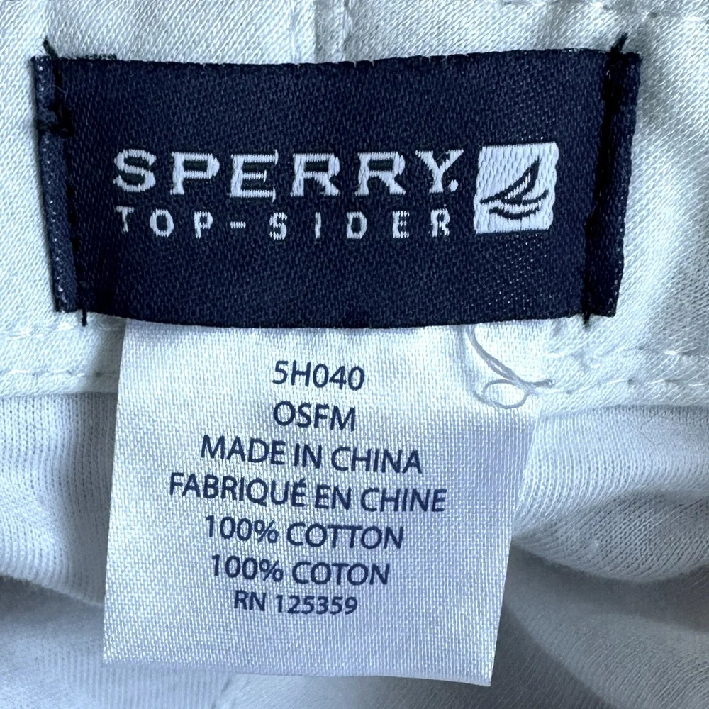 Sperry Top-Sider Bucket Hat Nautical Anchor Sun Hat Fishing Boating Beach OS